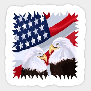 American Pride Through the Eyes of Eagles Sticker